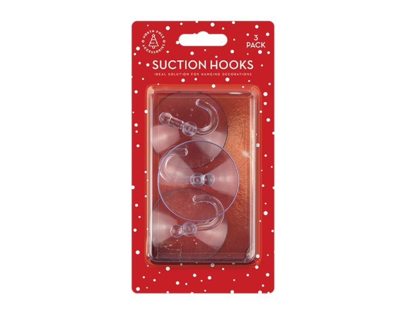 Wholesale Large Suction Hooks 6cm 3pk Wholesale Large suction Hooks 6cm 3pk