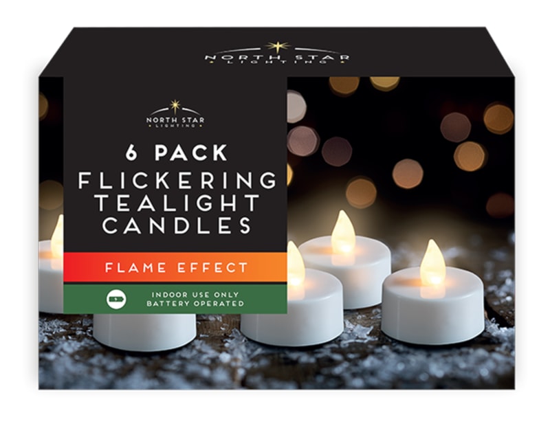 Wholesale LED White Flickering Tea Lights | Bulk Buy Christmas Decorations Wholesale LED White Flickering Tea Lights