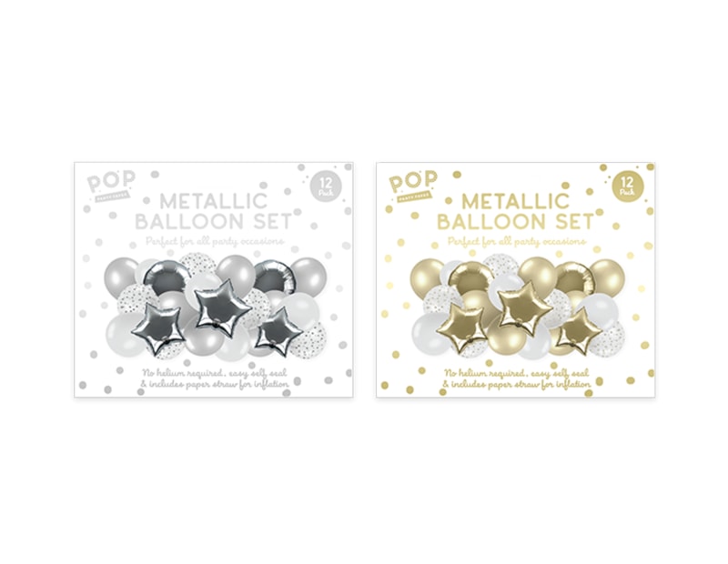 Wholesale Metallic Balloon Set 12pk Wholesale Metallic Balloon Set 12pk