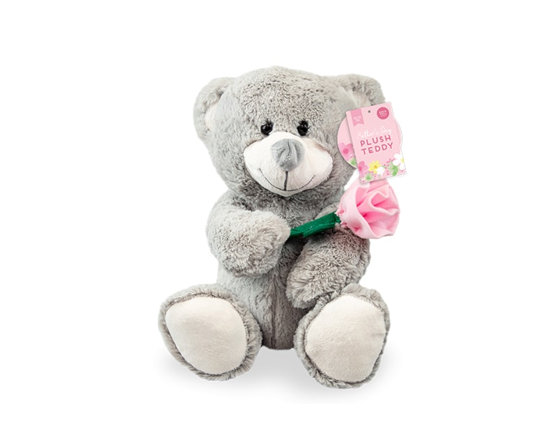 Wholesale Mother's Day Plush Teddy Bear with Rose 30cm Wholesale Mother's Day Plush Teddy Bear with Rose 30cm