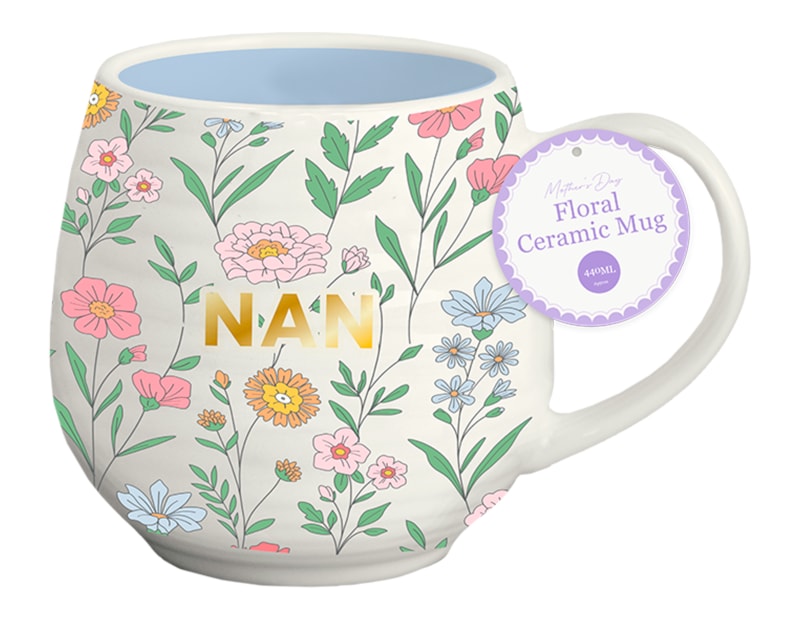 Wholesale Nan Floral Ceramic Mug 440ml