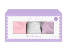 Wholesale Mother's Day Soft Chenille Socks 3pk