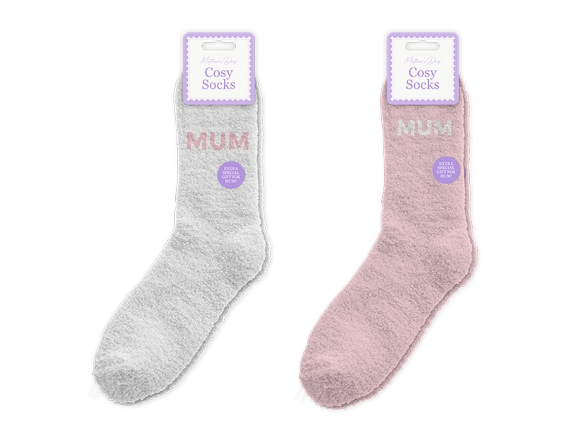 Wholesale Mother's Day Embroidered Cosy Socks - 1 Pair Wholesale Mother's Day Embroidered Cosy Socks - 1 Pair