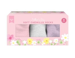 Wholesale Mother's Day Soft Chenille Socks 3pk Wholesale Mother's Day Soft Chenille Socks 3pk