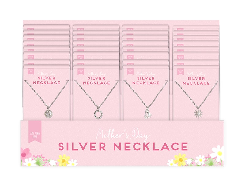 Wholesale Mother's Day Silver Necklaces CDU Wholesale Mother's Day Silver Necklaces CDU