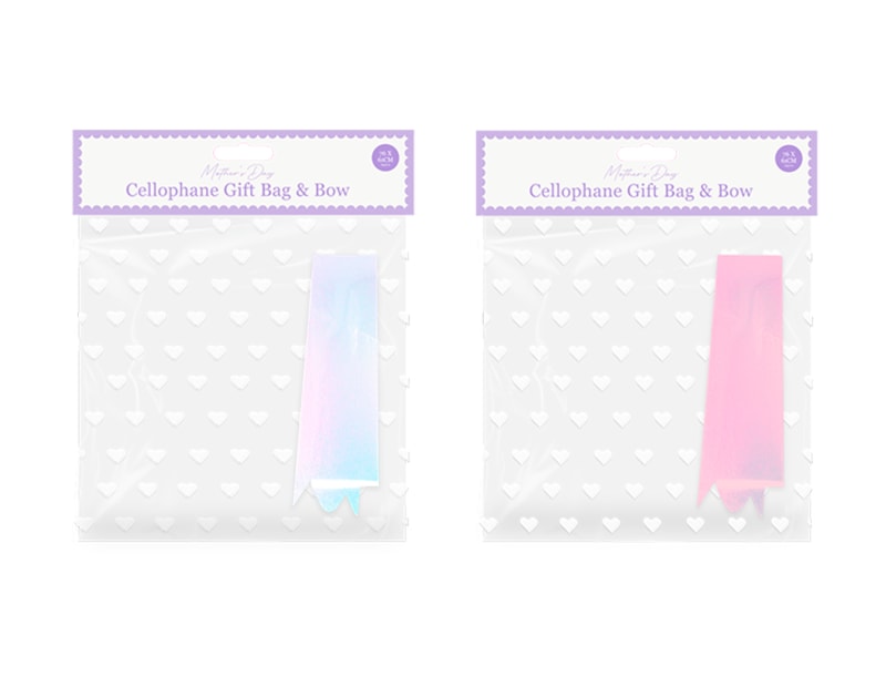 Wholesale Mother's Day Cellophane Gift Bag & Giant Bow Wholesale Mother's Day Cellophane Gift Bag & Giant Bow