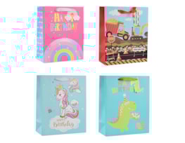 Wholesale Childrens Glitter Medium Gift Bag 26x32x12cm Wholesale Childrens Glitter Medium Gift Bag 26x32x12cm