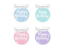 Wholesale Pastel Self Inflating Balloon 2pk