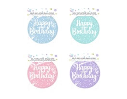 Wholesale Pastel Self Inflating Balloon 2pk