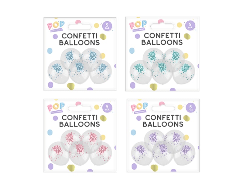Wholesale Pastel Confetti Balloons 5pk | Gem Imports Wholesale Pastel Confetti Balloons 5pk | Gem Imports