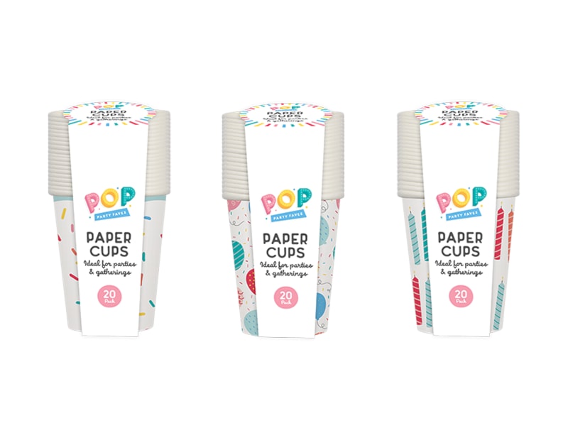 Wholesale Printed Paper Cups 20pk Wholesale Printed Paper Cups 20pk