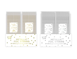 Wholesale Metallic Foil Straws 25pk CDU Wholesale Metallic Foil Straws 25pk CDU