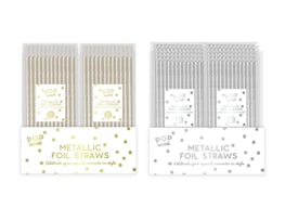 Wholesale Metallic Foil Straws 25pk CDU