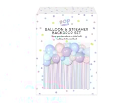 Wholesale Pastel Balloons & Streamer Back Drop Set