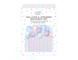 Wholesale Pastel Balloons & Streamer Back Drop Set