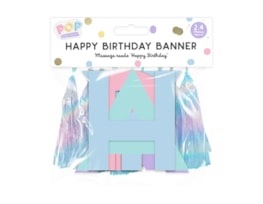 Wholesale Pastel Multicolor Happy Birthday Tassel Banner | Gem imports Ltd