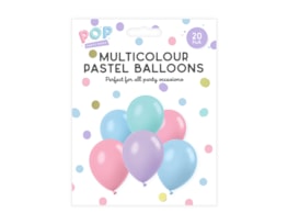 Wholesale Pastel Multicolour Balloons 20pk