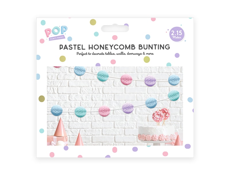 Wholesale Pastel Multicolour Honeycomb 2.15M Wholesale Pastel Multicolour Honeycomb 2.15M