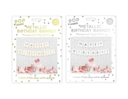 Wholesale Metallic Foiled Card Happy Birthday Banner 5M