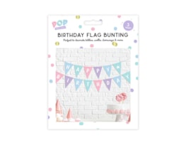 Wholesale Pastel Happy Birthday Flag Bunting 3M