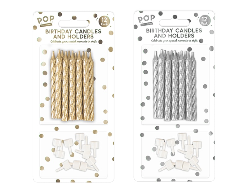 Wholesale Metallic Candles Set 12pk Wholesale Metallic Candles Set 12pk