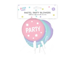 Wholesale Pastel Party Blowers 8pk