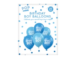 Wholesale Birthday Boy Balloons 20pk Wholesale Birthday Boy Balloons 20pk