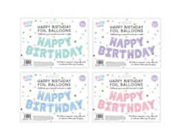 Wholesale Pastel Happy Birthday Foil Balloons Wholesale Pastel Happy Birthday Foil Balloons