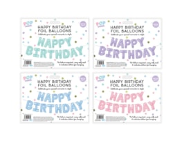 Wholesale Pastel Happy Birthday Foil Balloons