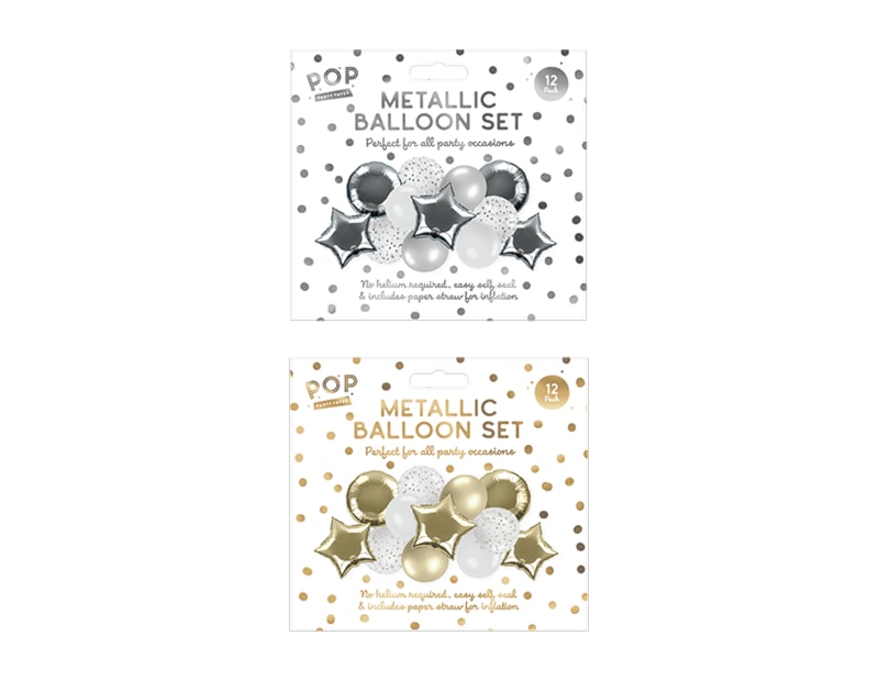 Wholesale Metallic Balloon Set 12pk Wholesale Metallic Balloon Set 12pk