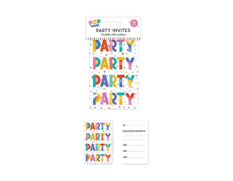Wholesale Party Invite Set 16pk Wholesale Party Invite Set 16pk