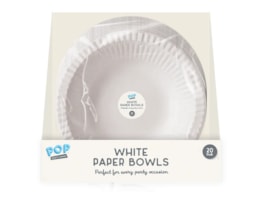 Wholesale White Paper Bowls 20pk CDU Wholesale White Paper Bowls 20pk CDU