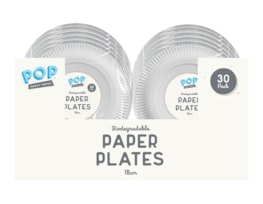 Wholesale White paper plates 18cm 30pk CDU. Wholesale White paper plates 18cm 30pk CDU.