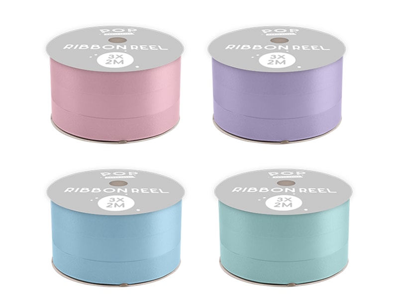 Wholesale Pastel Ribbon Reel 3pk