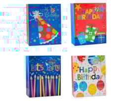 Wholesale Childrens Foiled Medium Gift Bag 26x32x12cm