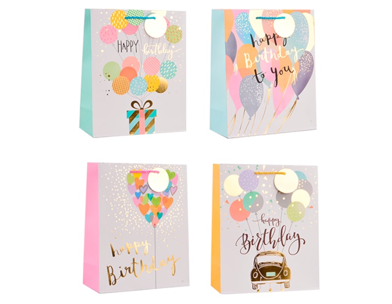 Wholesale Unisex Foiled Birthday Large Gift Bag 30x42x12cm Wholesale Unisex Foiled Birthday Large Gift Bag 30x42x12cm