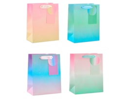 Wholesale Ombre Iridescent Glitter Medium Gift Bag 26x32x12cm Wholesale Ombre Iridescent Glitter Medium Gift Bag 26x32x12cm