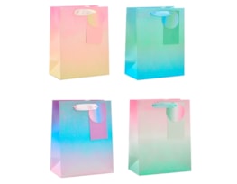 Wholesale Ombre Iridescent Glitter Medium Gift Bag 26x32x12cm