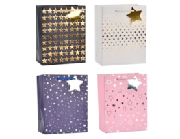 Wholesale Foiled Star Large Gift Bag 30x42x12cm