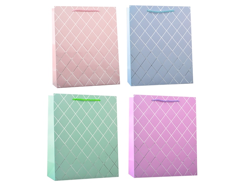 Wholesale Pastel Foiled Medium Gift Bag 26x32x12cm Wholesale Pastel Foiled Medium Gift Bag 26x32x12cm