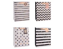 Wholesale Patterned Foil Medium Gift Bag 26x32x12cm