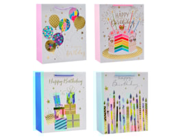 Wholesale Unisex Foiled Large Gift Bag 30x42x12cm Wholesale Unisex Foiled Large Gift Bag 30x42x12cm