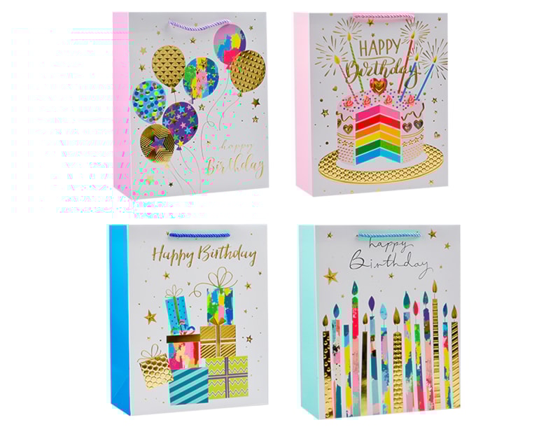 Wholesale Unisex Foiled  Large Gift Bag 30x42x12cm