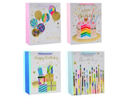 Wholesale Unisex Foiled  Large Gift Bag 30x42x12cm