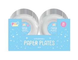 Wholesale White paper plates 18cm 30pk CDU Wholesale White paper plates 18cm 30pk CDU