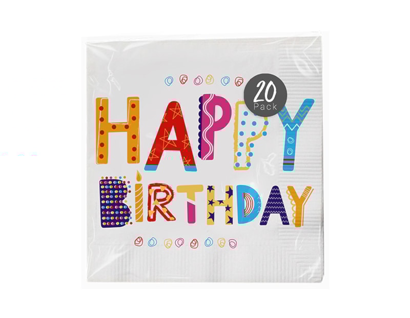 Wholesale Happy Birthday paper napkins Wholesale Happy Birthday paper napkins