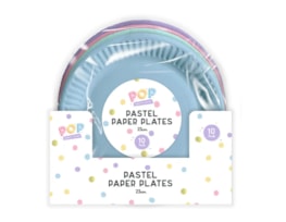 Wholesale Pastel Round Paper Plates 23cm 10pk CDU Wholesale Pastel Round Paper Plates 23cm 10pk CDU