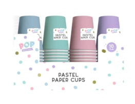 Wholesale Pastel Paper Cups 10pk CDU