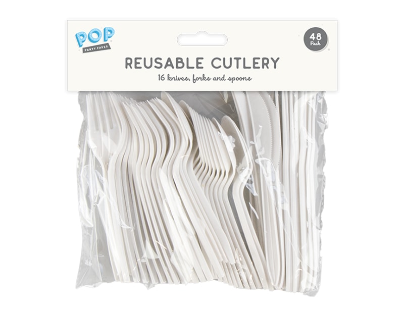Wholesale Reusable Plastic Cutlery 48pk Wholesale Reusable Plastic Cutlery 48pk
