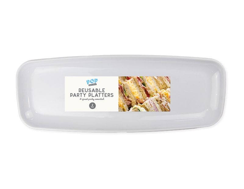 Wholesale Reusable Plastic Platters 2pk Wholesale Reusable Plastic Platters 2pk